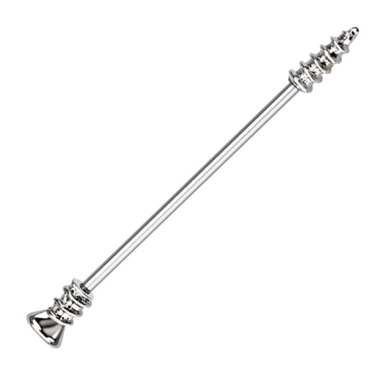 Phillips Screw Industrial Barbell 14G 316L Surgical Steel Brass