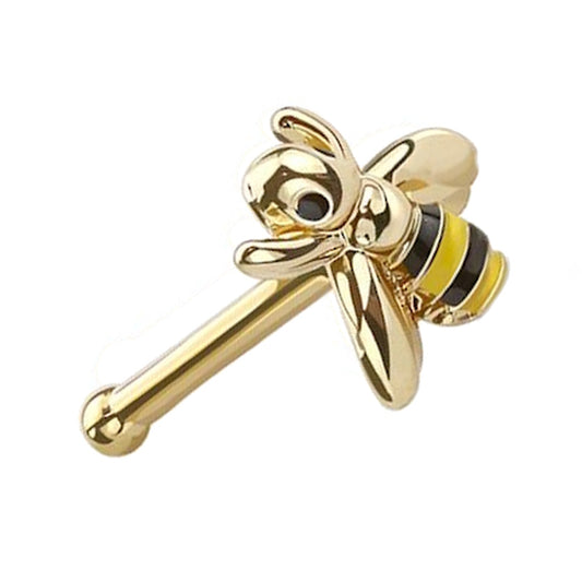 Bumble Bee Nose Stud 20G 9/32" 316L Surgical Steel